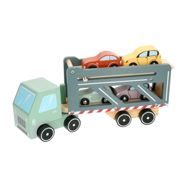 Image of Vrachtwagen met oplegger, hout