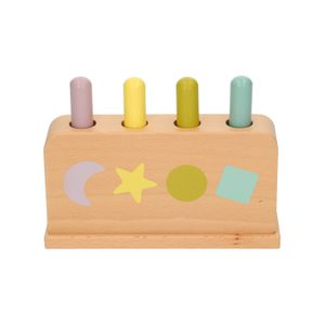 Spring-loaded pins, wooden, baby toy