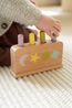 Spring-loaded pins, wooden, baby toy