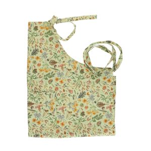 Autumn green, cotton apron, 96 x 90 cm