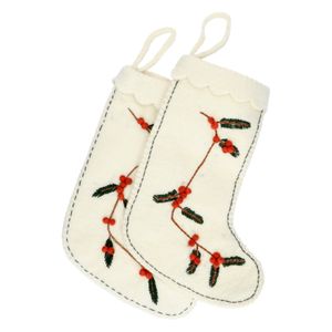 Christmas sock, white