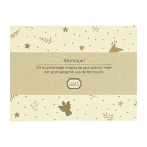 Kerstspel, kaartjes in doosje