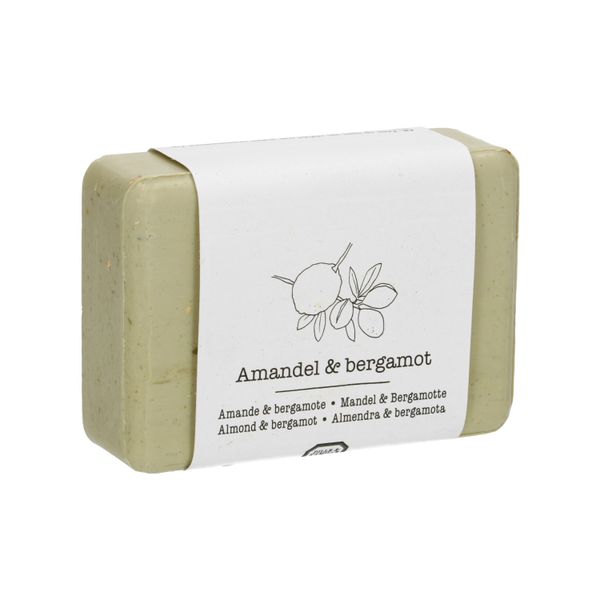Zeep, amandel & bergamot, 150 gram