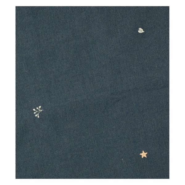 Table runner, GOTS organic cotton, dark blue, embroidered design, Christmas, 50 x 150 cm