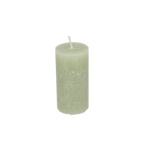 Green pillar candle, 6 x 12 cm