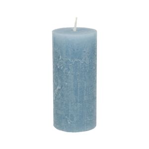 Light blue pillar candle, 7 x 15 cm