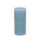 Light blue pillar candle, 7 x 15 cm