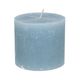 Light blue pillar candle, 10 x 9 cm
