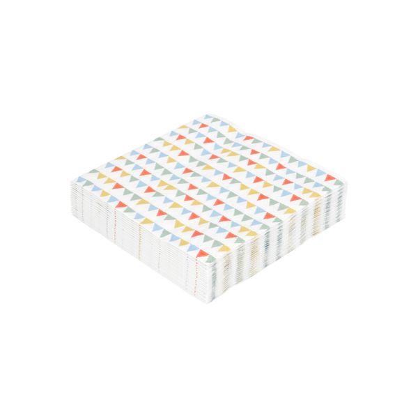 Servetten, papier, vlaggetjes, 25 x 25 cm, 20 stuks