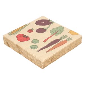 Servetten, papier, groente, 33 x 33 cm, 20 stuks Servetten, papier, groente, 33 x 33 cm, 20 stuks