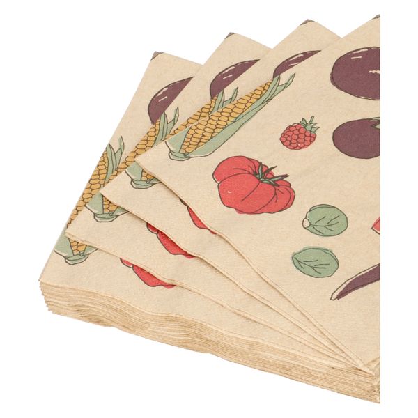 Napkins, paper, vegetable, 33 x 33 cm, pack of 20