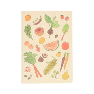 A4 bullet journal exercise book with vegetable & fruit motif