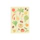 A5, ruled notebook with vegetable and fruit motif