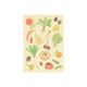 Carnet de notes, feuilles lignées, fruits et légumes, A5