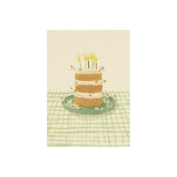 Card, cake