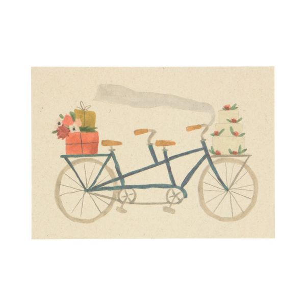 Carte, tandem, mariés
