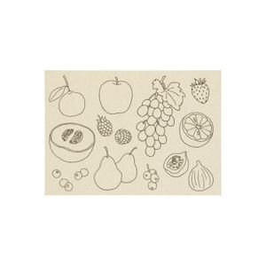Card, fruit to colour in yourself