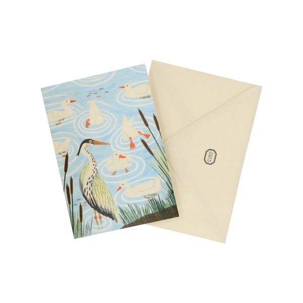 Kaart, World Animal Protection, reiger in de vijver