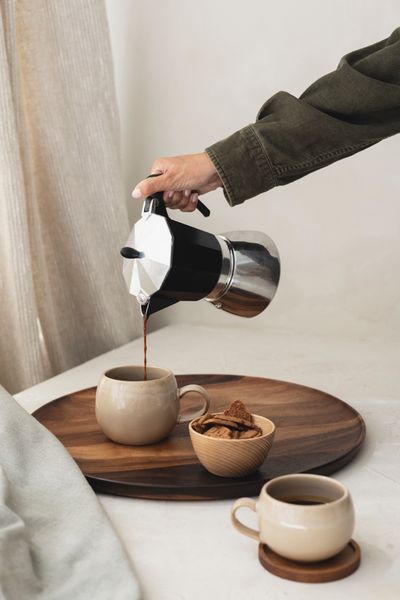 Percolator, 3 kops, aluminium, rvs