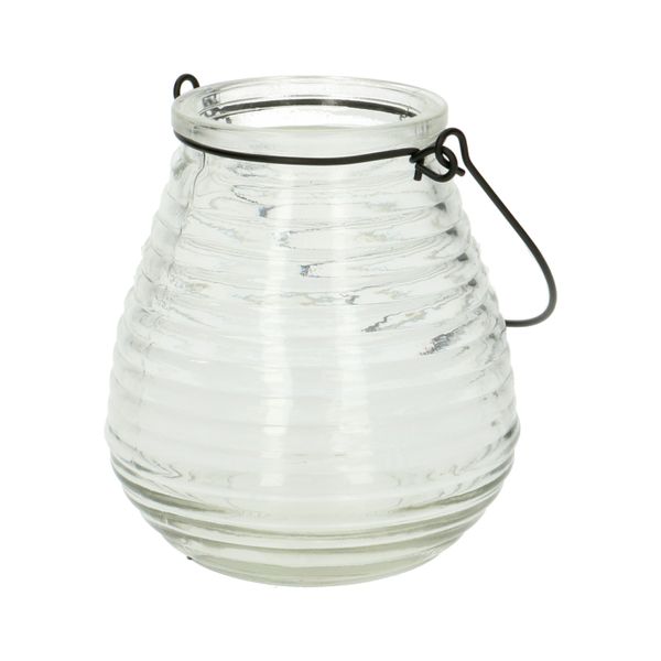 Windlicht bol, ribbels