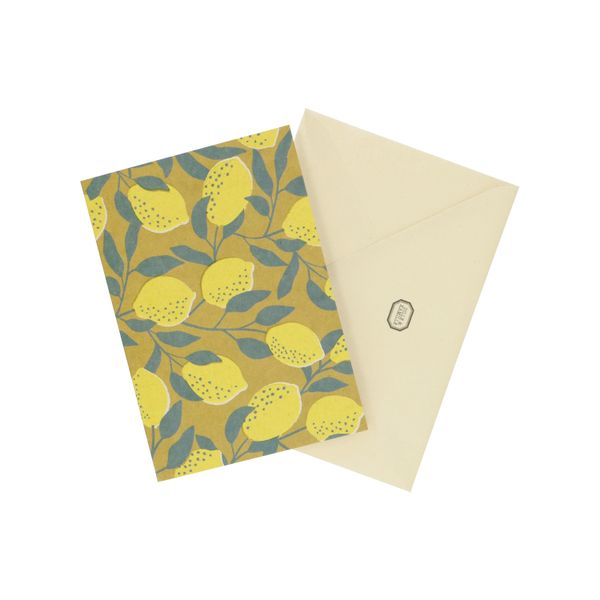 Image of Kaart met envelop, citroenen