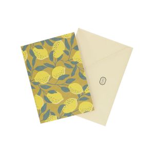 Klappkarte mit Umschlag, Zitronen