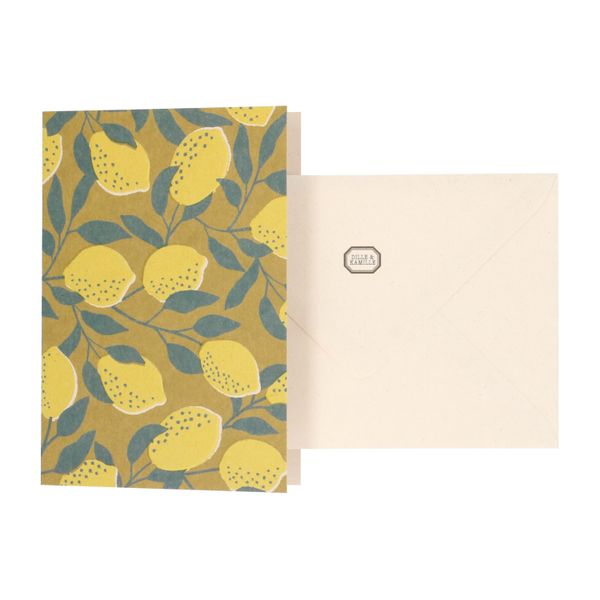 Kaart met envelop, citroenen