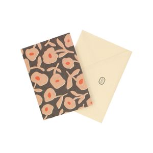 Card with envelope, flowers, pink