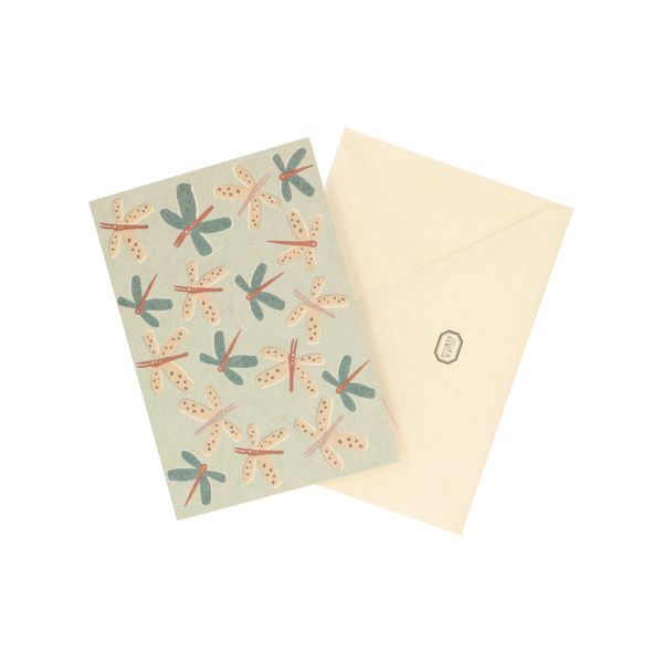 Image of Kaart met envelop, libellen