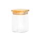 Square jar, heat-proof glass, bamboo lid 200 ml