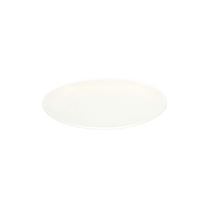 White, organically-shaped, porcelain pastry plate, Ø 16 cm 