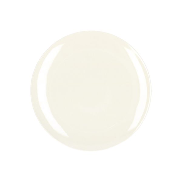 White, organically-shaped, porcelain breakfast plate, Ø 20 cm