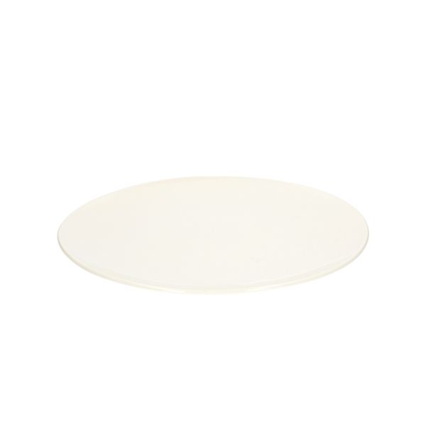 White, organically-shaped, porcelain dinner plate, Ø 27 cm