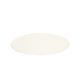 White, organically-shaped, porcelain dinner plate, Ø 27 cm