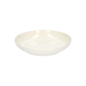 White, organically-shaped, porcelain soup plate, Ø 23 cm