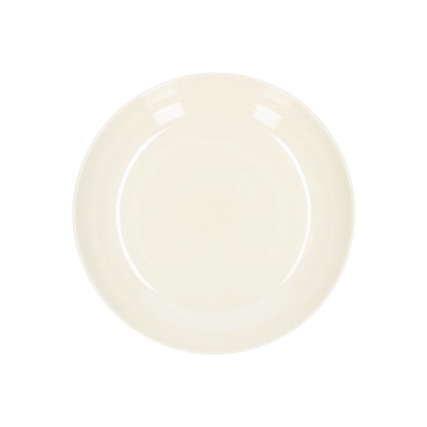 Tiefer Teller, organisch, Porzellan, weiß, Ø 23 cm