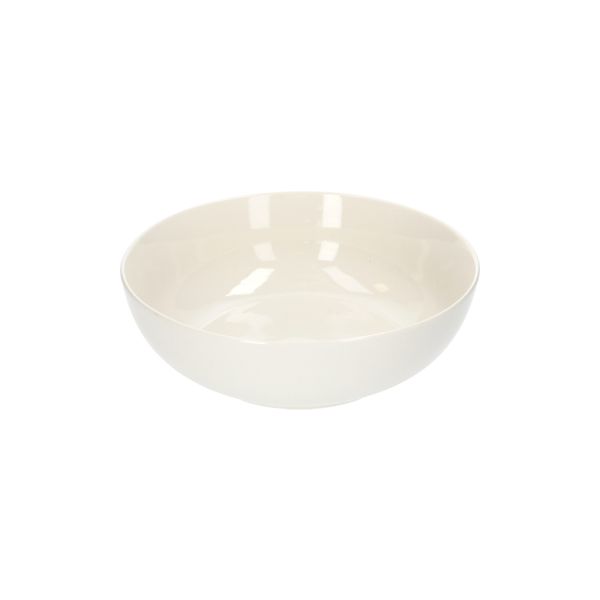 White, porcelain, organically-shaped dish, Ø 22 cm x 7 cm