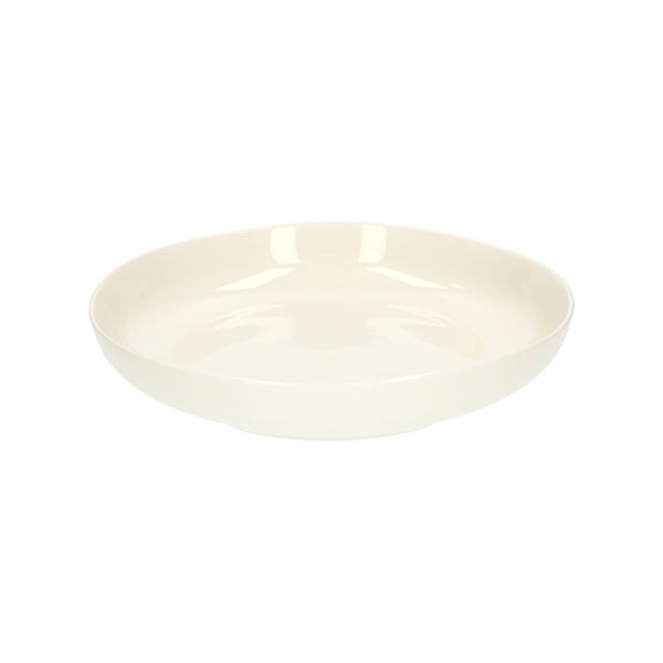 White, organically-shaped, porcelain dish, Ø 28 cm x 5,5 cm