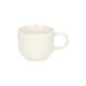 White, porcelain organically-shaped espresso mug, Ø 7,7 cm