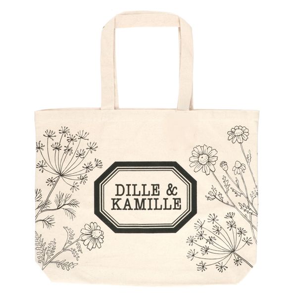 Canvas tas, Dille&Kamille, gerecycled katoen, limited edition, groot, 40 x 50 x 10 cm
