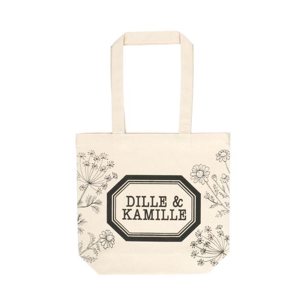 Canvas tas, Dille&Kamille, gerecycled katoen, limited edition, klein, 30 x 36 x 10 cm