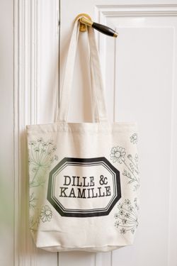 Small, recycled cotton Dille & Kamille bag, 30 x 36 x 10 cm