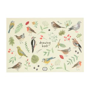 Skizzenbuch mit Vögeln