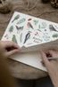 Sketchbook with bird motif