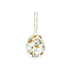 Glass Easter egg ornament with bees