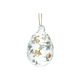 Glass Easter egg ornament with flowers