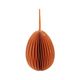 Egg-shaped, orange paper Easter ornament