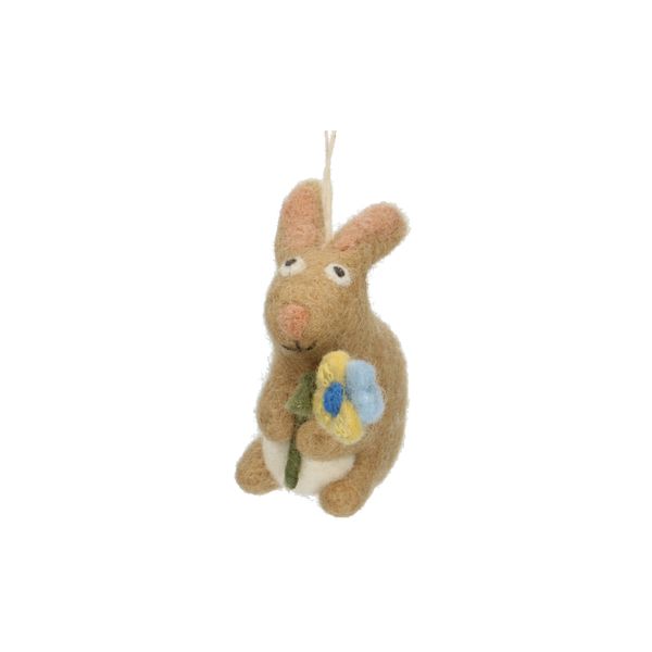 Beige, felt Easter rabbit ornament