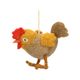 Felt, rooster-shaped Easter ornament