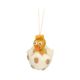 White felt, chick-shaped Easter ornament